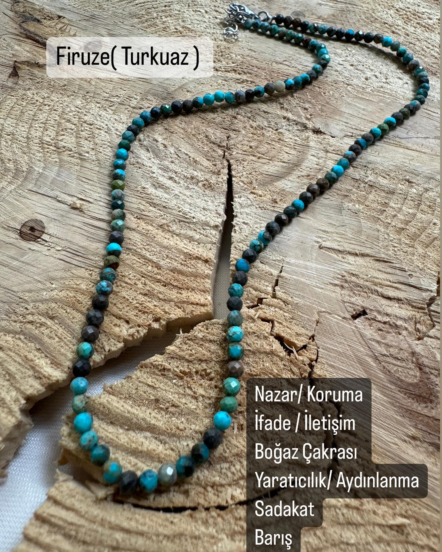 Turkuaz( Firuze) Doğal Taş Kolye