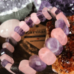 AMETİST - PEMBE KUVARS ROLEX KESİM BİLEKLİK