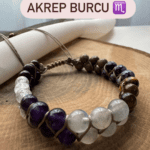 AKREP BURCU DOĞAL TAŞ BİLEKLİK (Çift Sıra Makrome)