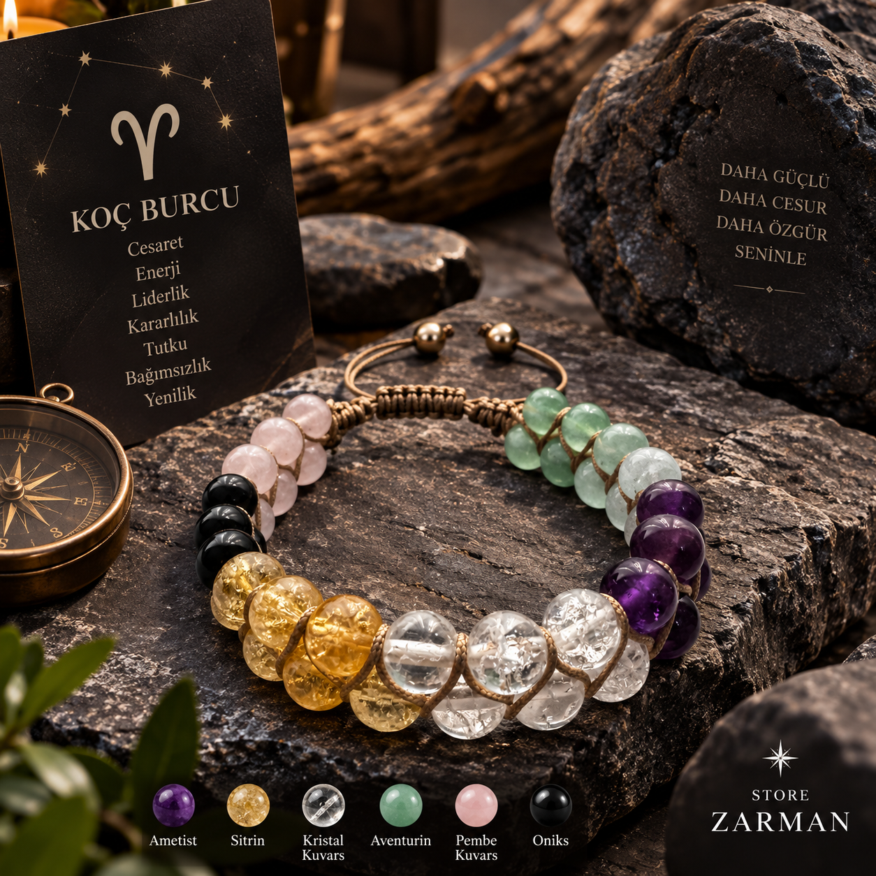 koc-burcu-bilekligi-6-mm-makrome Koç burcu bilekliği 6 MM doğal taşlı ayarlanabilir makrome model